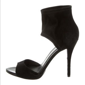 Brian Atwood Black Suede Sandals Sz. 39